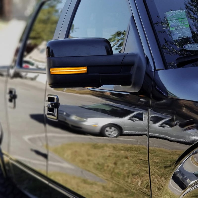 Aexploer Side Mirror Turn Signal Lights LED Assembly Compatible with F150 2009-2014/for Mark LT 2010-2014,Blink Turn Marker Lamp (Clear Len Yellow Light) - Image 4